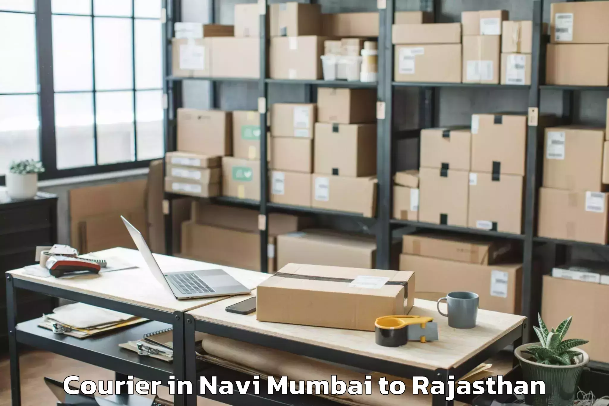 Easy Navi Mumbai to Bari Sadri Courier Booking